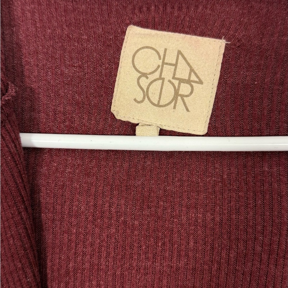 Chaser Size 1x Burgundy Women's Cardigan - Picture 2 of 7